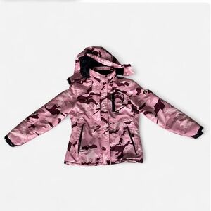 Pink Camouflage Hooded snow/ski Jacket size medium